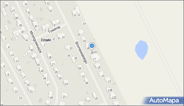 Bartoszyce, Broniewskiego, 16, mapa Bartoszyce