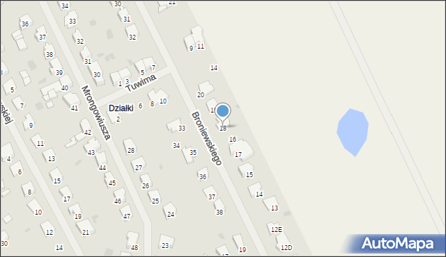 Bartoszyce, Broniewskiego, 18, mapa Bartoszyce