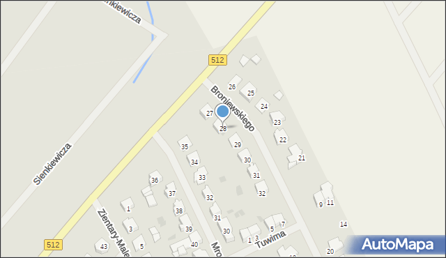 Bartoszyce, Broniewskiego, 28, mapa Bartoszyce