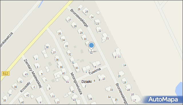 Bartoszyce, Broniewskiego, 32, mapa Bartoszyce