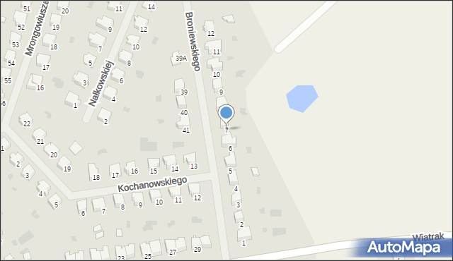 Bartoszyce, Broniewskiego, 7, mapa Bartoszyce