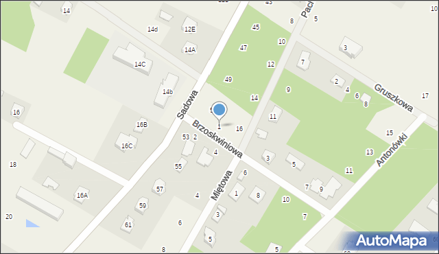 Baszkówka, Brzoskwiniowa, 1, mapa Baszkówka