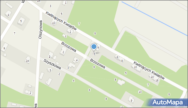 Baszkówka, Brzozowa, 3, mapa Baszkówka