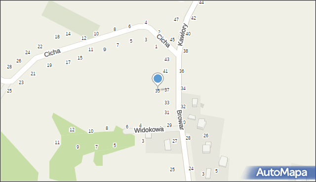 Będkowice, Browar, 35, mapa Będkowice