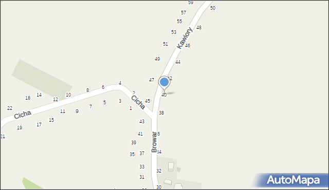 Będkowice, Browar, 40, mapa Będkowice