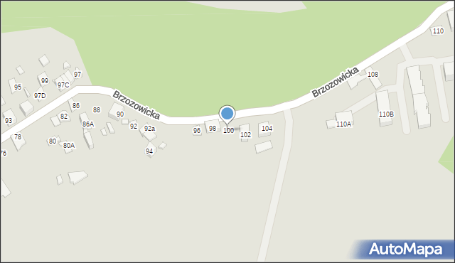 Będzin, Brzozowicka, 100, mapa Będzin