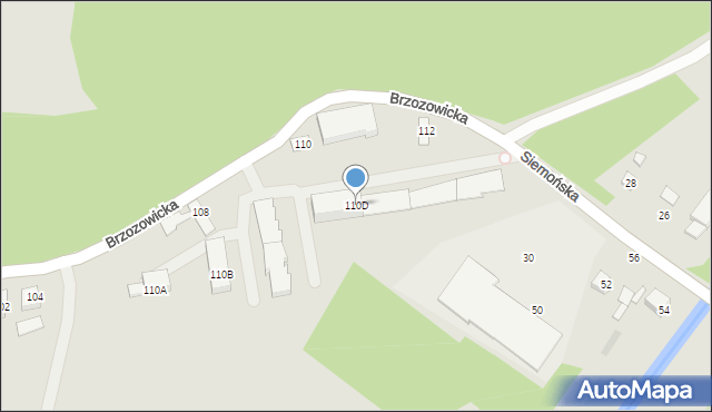 Będzin, Brzozowicka, 110D, mapa Będzin