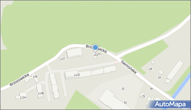 Będzin, Brzozowicka, 112, mapa Będzin