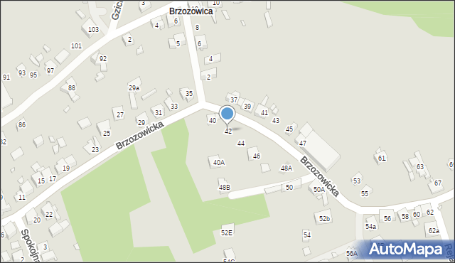 Będzin, Brzozowicka, 42, mapa Będzin