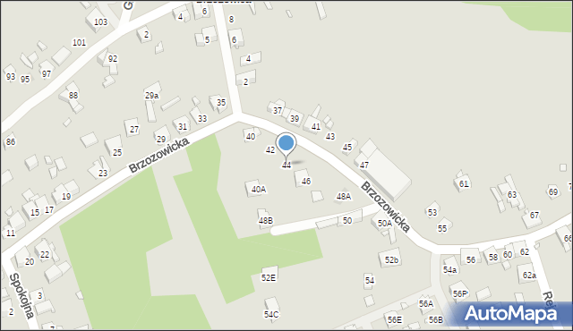 Będzin, Brzozowicka, 44, mapa Będzin