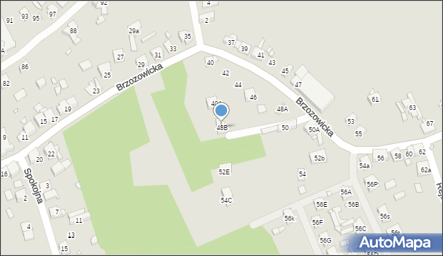 Będzin, Brzozowicka, 48B, mapa Będzin