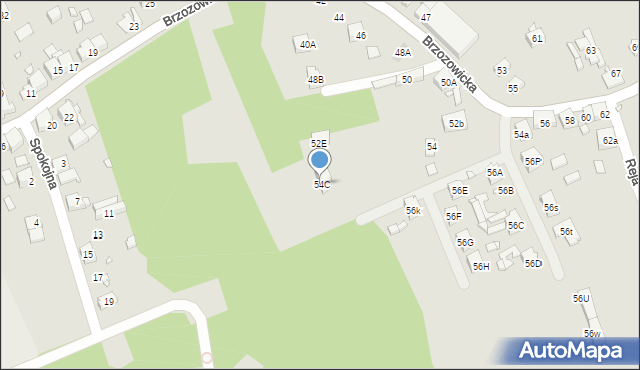 Będzin, Brzozowicka, 54C, mapa Będzin