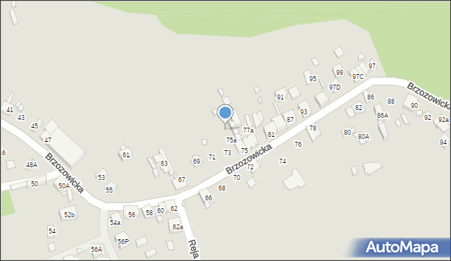 Będzin, Brzozowicka, 75b, mapa Będzin