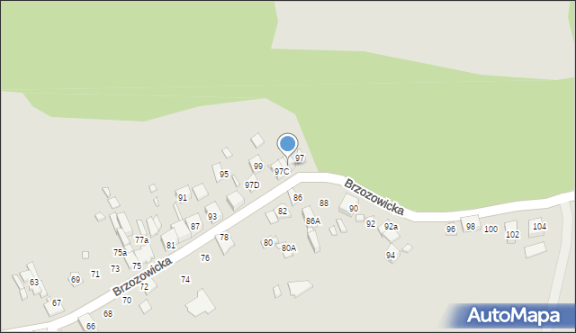 Będzin, Brzozowicka, 97A, mapa Będzin