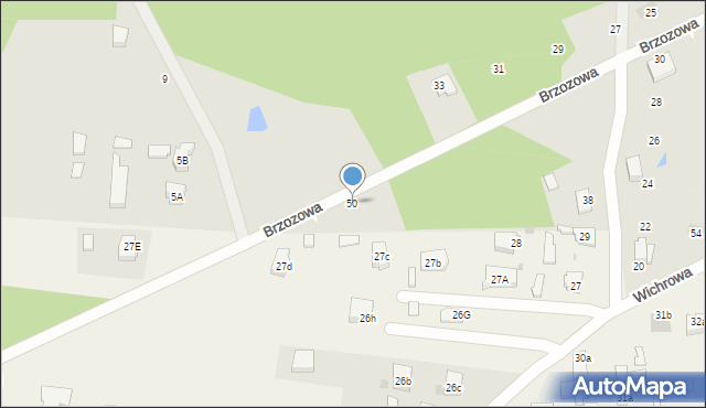 Bełchatów, Brzozowa, 50, mapa Bełchatów
