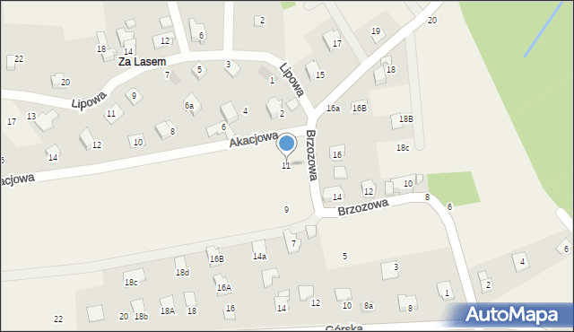 Bestwina, Brzozowa, 11, mapa Bestwina