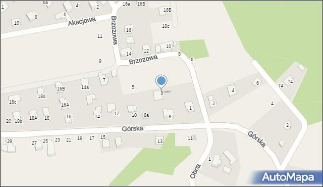 Bestwina, Brzozowa, 3, mapa Bestwina