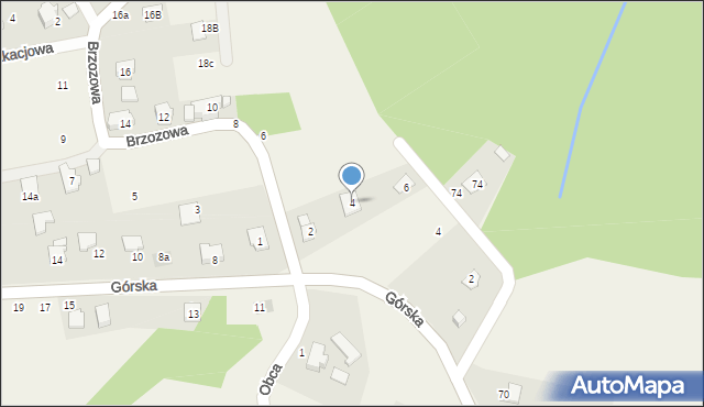 Bestwina, Brzozowa, 4, mapa Bestwina