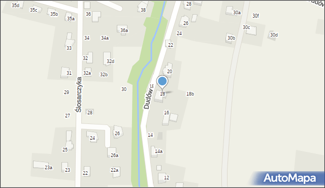 Bestwinka, Braci Dudów, 18, mapa Bestwinka