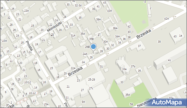 Biała Podlaska, Brzeska, 28B, mapa Białej Podlaskiej