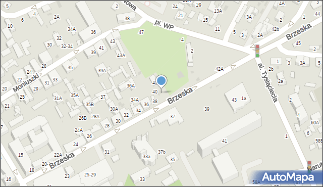 Biała Podlaska, Brzeska, 38A, mapa Białej Podlaskiej