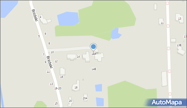 Biała Podlaska, Brzóski Stanisława, ks., 14A, mapa Białej Podlaskiej