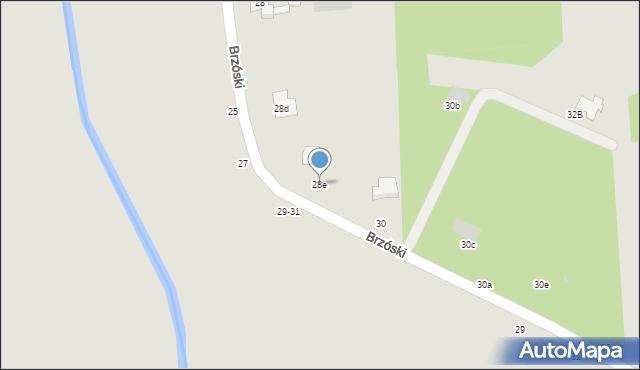 Biała Podlaska, Brzóski Stanisława, ks., 28e, mapa Białej Podlaskiej