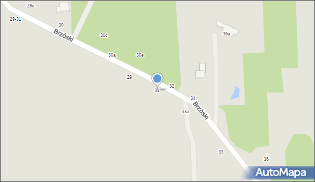 Biała Podlaska, Brzóski Stanisława, ks., 31, mapa Białej Podlaskiej
