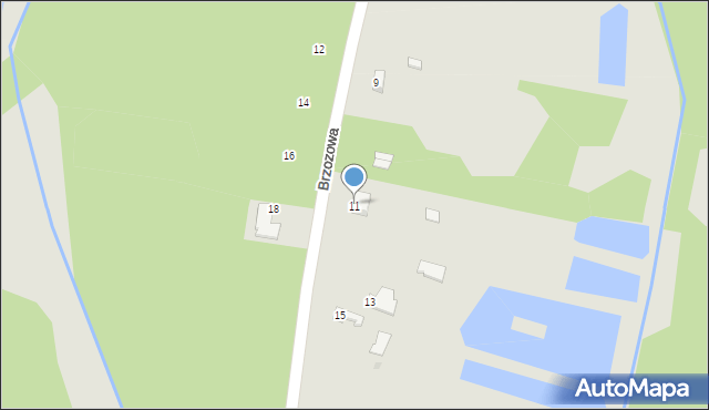Białobrzegi, Brzozowa, 11, mapa Białobrzegi