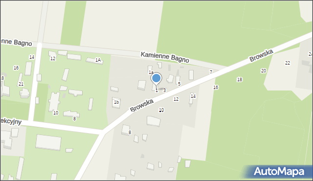 Białowieża, Browska, 1, mapa Białowieża