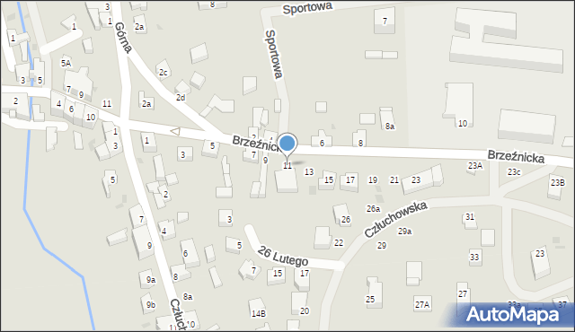 Biały Bór, Brzeźnicka, 11, mapa Biały Bór