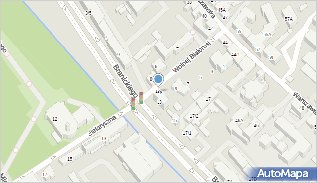 Białystok, Branickiego Jana Klemensa, 13p, mapa Białegostoku