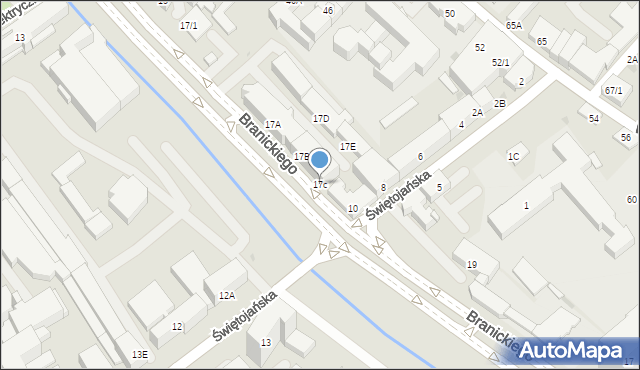 Białystok, Branickiego Jana Klemensa, 17c, mapa Białegostoku