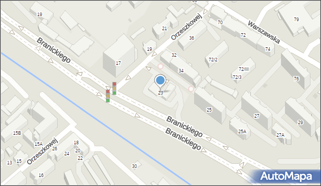 Białystok, Branickiego Jana Klemensa, 23, mapa Białegostoku