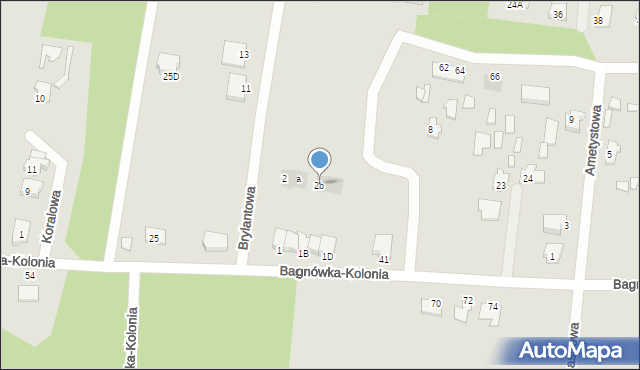 Białystok, Brylantowa, 2b, mapa Białegostoku