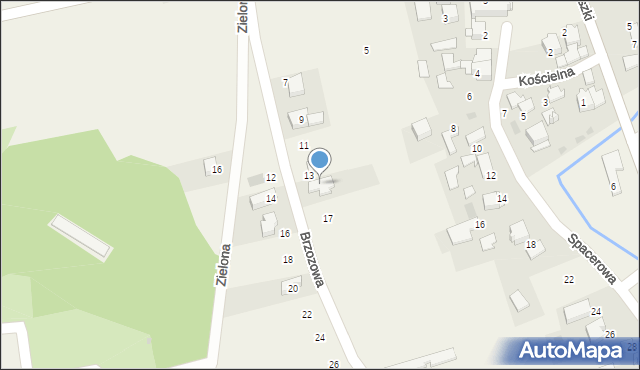 Bibice, Brzozowa, 15, mapa Bibice