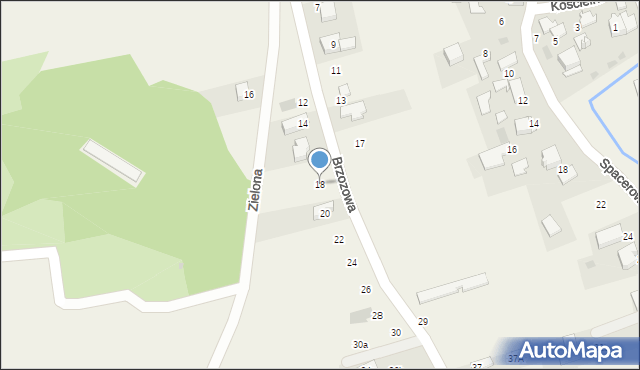 Bibice, Brzozowa, 18, mapa Bibice