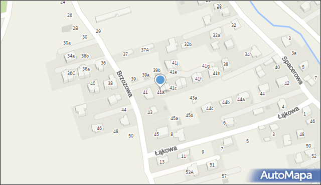 Bibice, Brzozowa, 41a, mapa Bibice