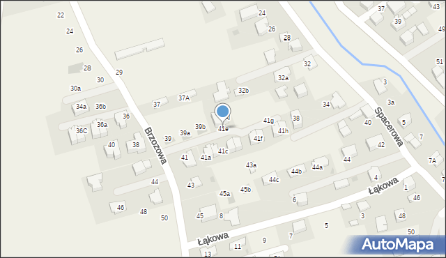 Bibice, Brzozowa, 41e, mapa Bibice