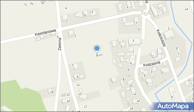 Bibice, Brzozowa, 5, mapa Bibice