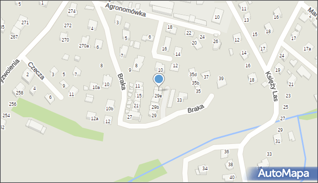 Bielsko-Biała, Braka Józefa, 29f, mapa Bielsko-Białej