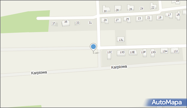 Błędowo, Brzany, 21, mapa Błędowo