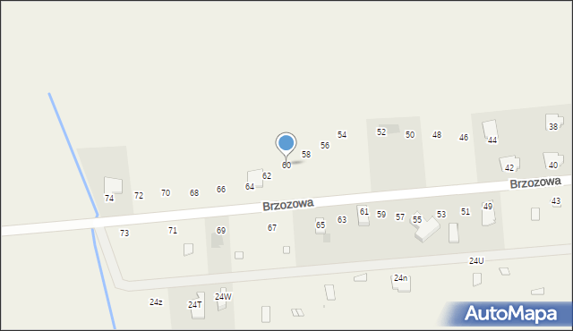 Błędowo, Brzozowa, 60, mapa Błędowo
