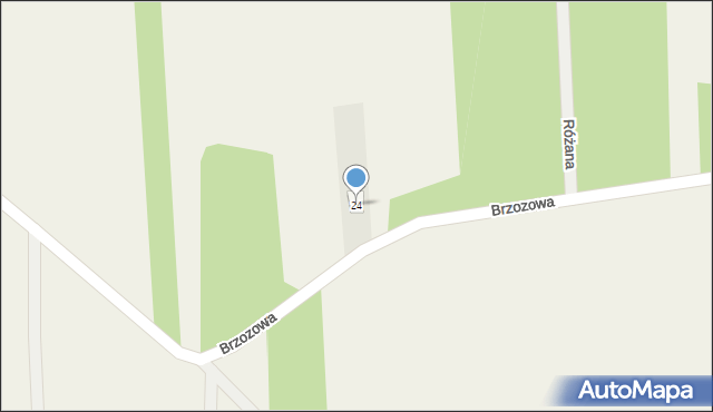 Blochy, Brzozowa, 24, mapa Blochy