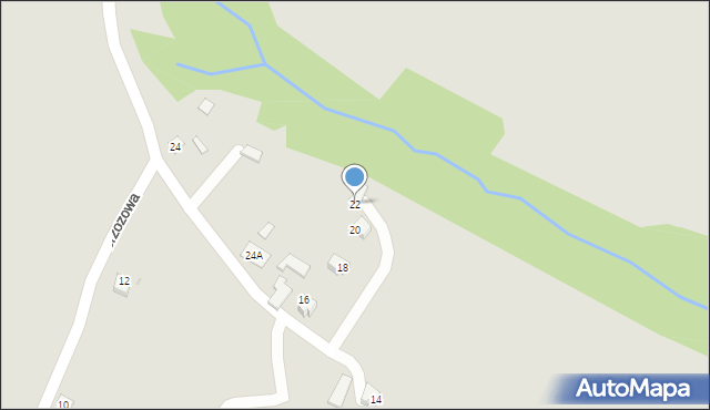 Bobowa, Brzozowa, 22, mapa Bobowa