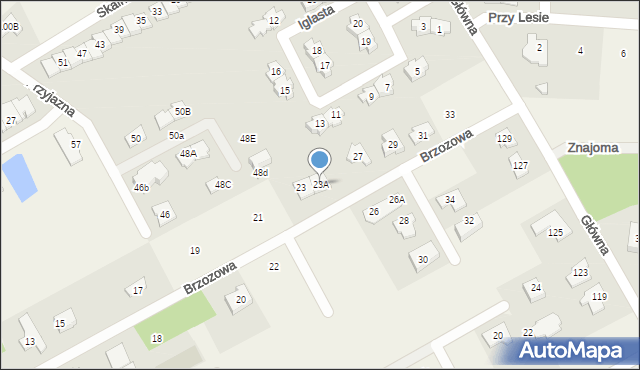 Bobrowiec, Brzozowa, 23A, mapa Bobrowiec