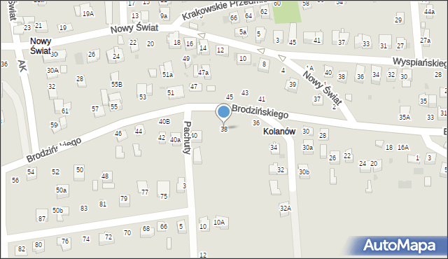 Bochnia, Brodzińskiego Kazimierza, 38, mapa Bochni