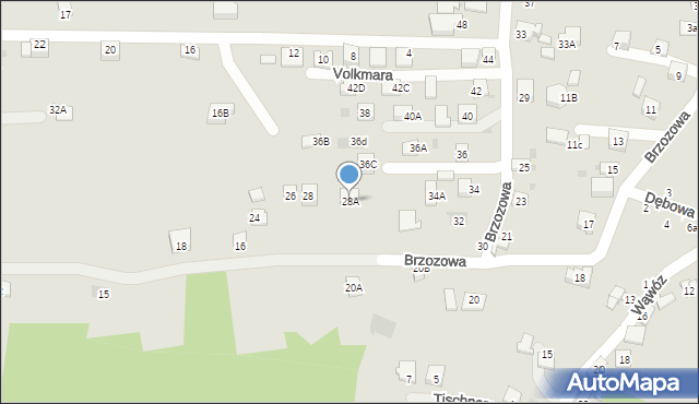 Bochnia, Brzozowa, 28A, mapa Bochni