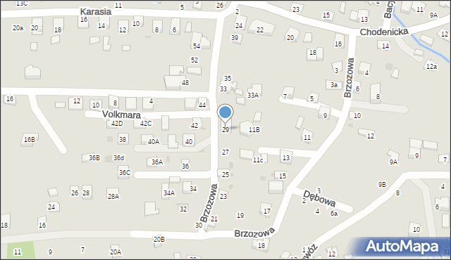 Bochnia, Brzozowa, 29, mapa Bochni