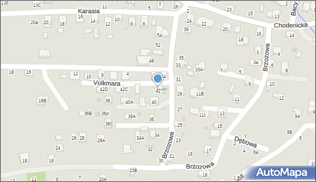 Bochnia, Brzozowa, 42, mapa Bochni